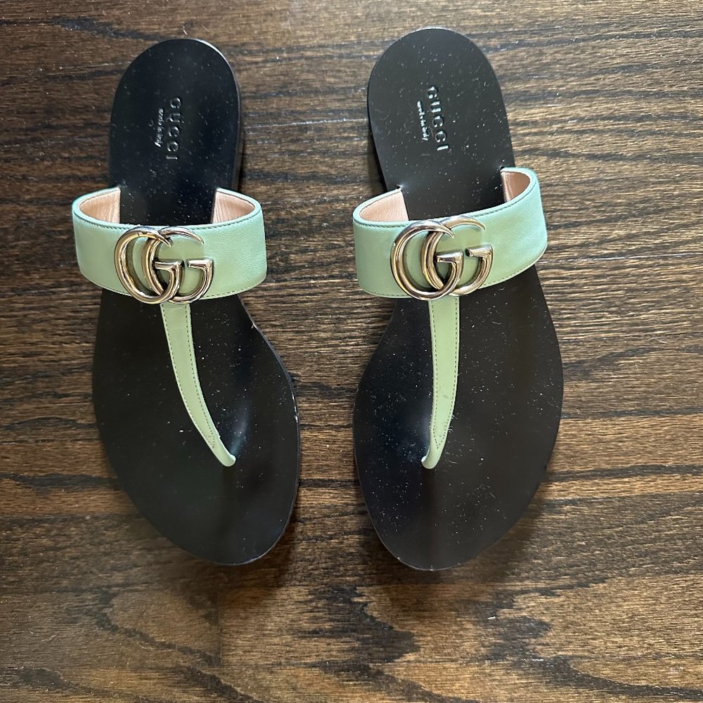 Gucci Mint Green Sandals Size 38 1/2 (size 8)